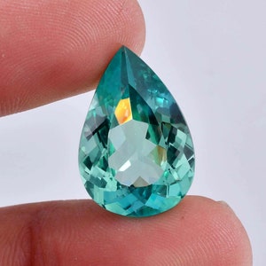22 x 15 MM Flawless 21.90 Ct Natural Blue Green Bi-Color Parti Sapphire Loose Gemstone GIT Certified Use Jewelry , Ring & Pandent Gemstone