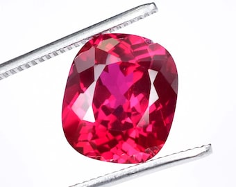 AAA 10.90 Ct Sehr seltene natürliche rote Painit Perfekt Kissen cut Burmese Facett GIT zertifizierte Edelstein Sehr schöne Qualität 11,31 x 11,17 x 6,92mm