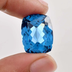 20 x 15 mm Flawless 27.10 Ct 100%Natural Lagoon Blue Tourmaline Master Cushion Cut Loose Gemstone BOMB Fire Heart Touching GIT Certified gem