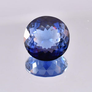 18 x 18 MM Flawless 29.95 Ct Natural Royal Blue Ceylon Sapphire Round Cut Master Cut Gemstone GIT Certified Heart Touching Use Making Ring image 1