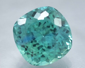 Flawless 40.50 Ct Natural Blue Green Bi-Color Parti Sapphire Loose Gemstone Cushion Cut GIT Certified Use Making Jewelry , Ring & Pandent