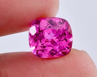 11 x 11 MM Flawless 9.75 Ct Natural Royal Pink Ceylon Sapphire Master Cut Loose Gemstone GIT Certified Heart Touching Ring Making Gemstone