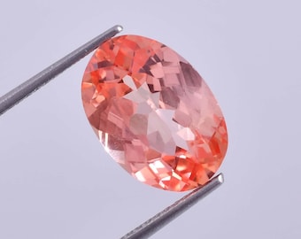 Flawless 5.30 Ct Natural Ceylon Bi-Color Padparadscha Sapphire Perfect Shape GIT Certified Loose Gemstone Use Making Jewelry Ring & Pandent
