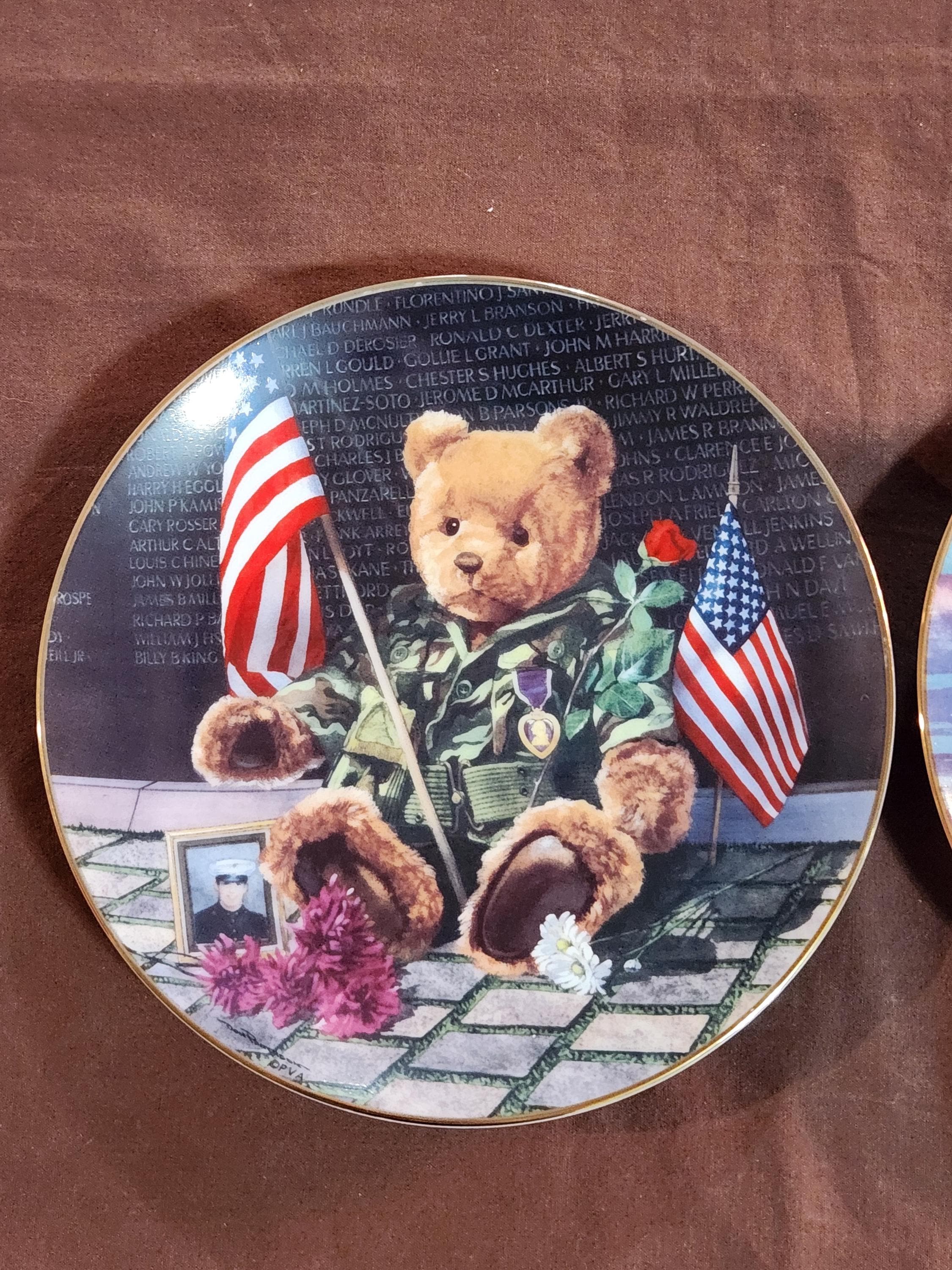 Various Porcelain Plates From the Paralyzed Veterans of America