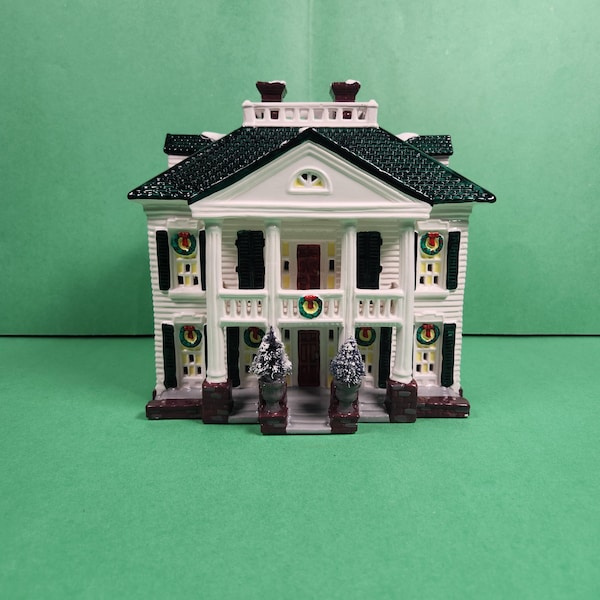 Departamento 56 El pueblo de nieve original, estilo colonial sureño, 1991