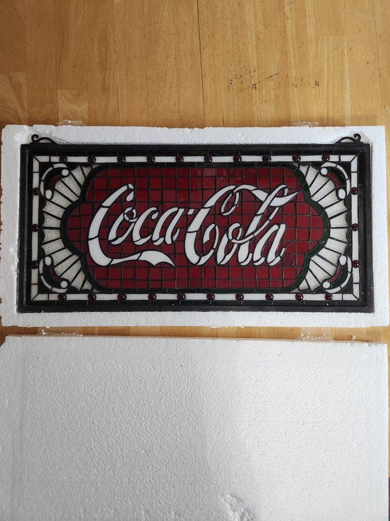 Meyda Tiffany Coca-cola Victorian Web Stained Glass Coke Sign - Etsy