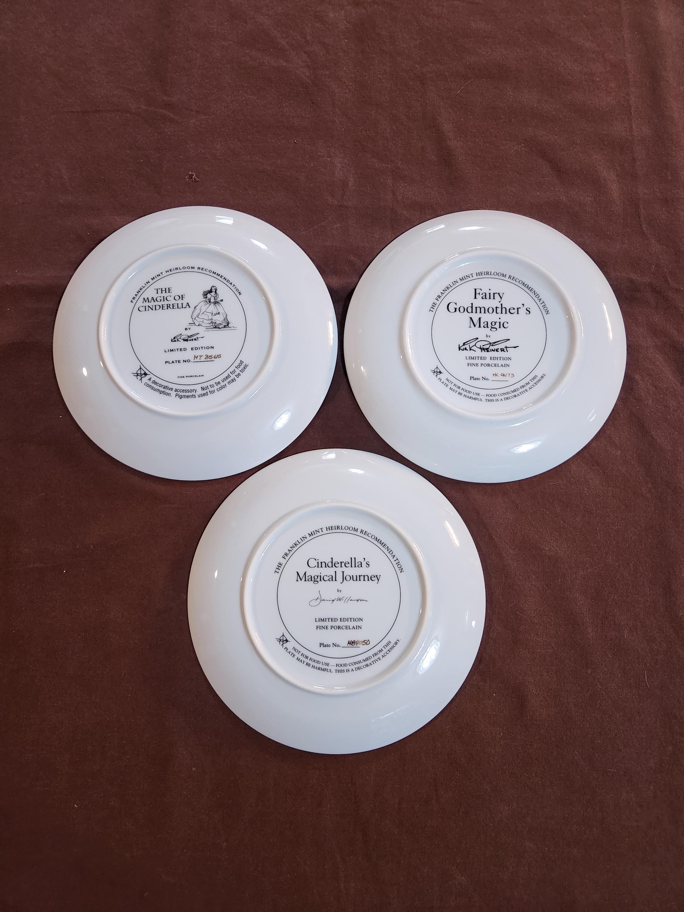 Franklin Mint Cinderella Limited Edition Fine Porcelain Plate by