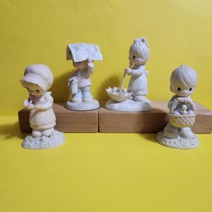 Group of 4 Easter/Spring Themed Precious Moments Figurines  **Free Shipping**