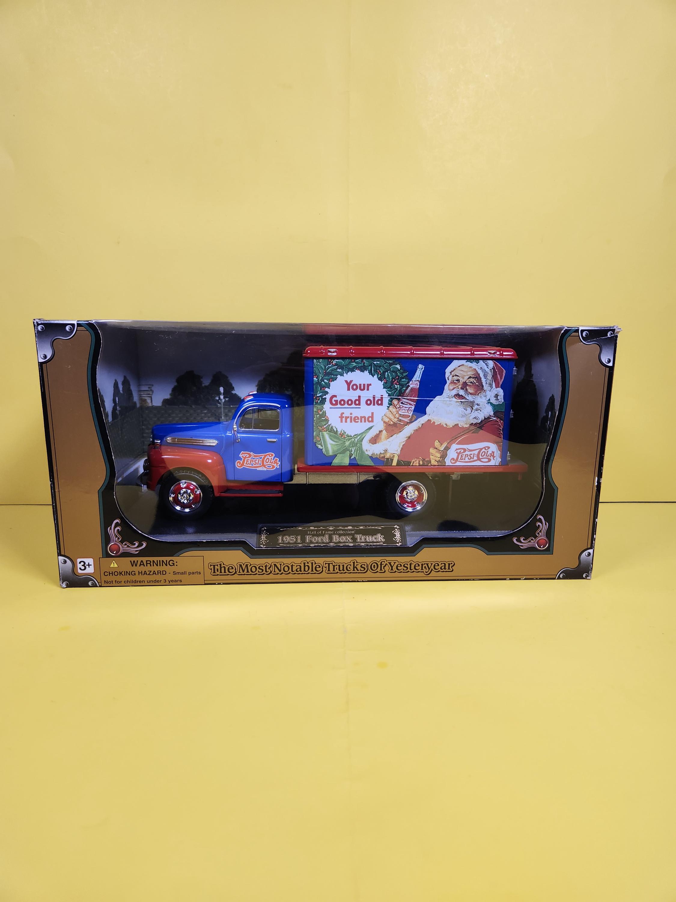 Golden Wheel Pepsi-Cola 1951 Ford Holiday Delivery Box Truck, 1:25 Scale
