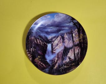 Peaceful Solitude Plate by Artist Rudi Reichard From the God Bless America Collection, 1993, Numbered  **Free Shipping**