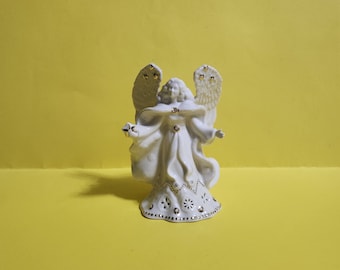 Lenox Cream Colored Angel Figurine with Gold and CZ Accents  **Free Shipping**