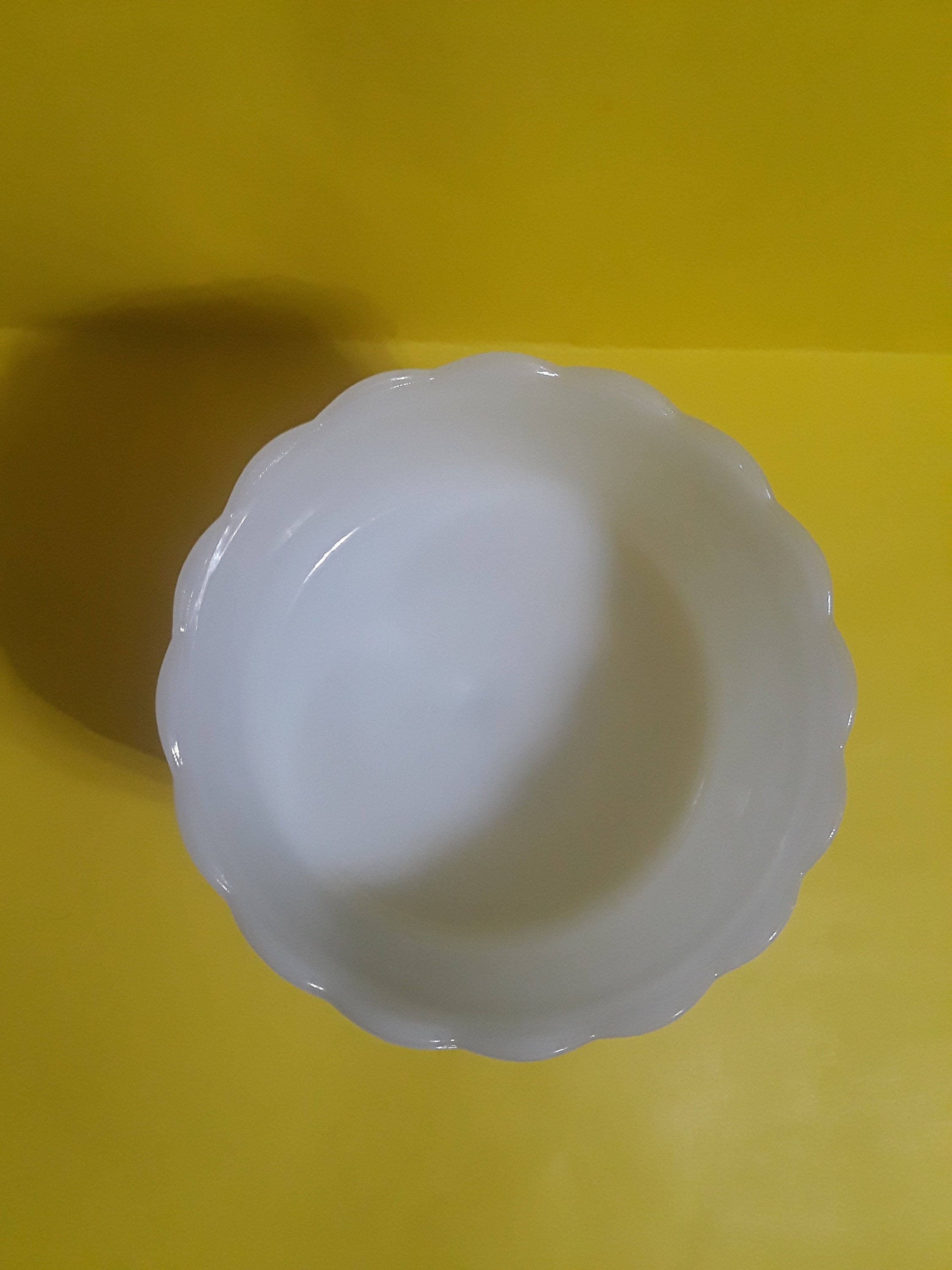 E.O. Brody Co, M6000, Milk Glass Pedestal Bowl, Made in U.S.A free