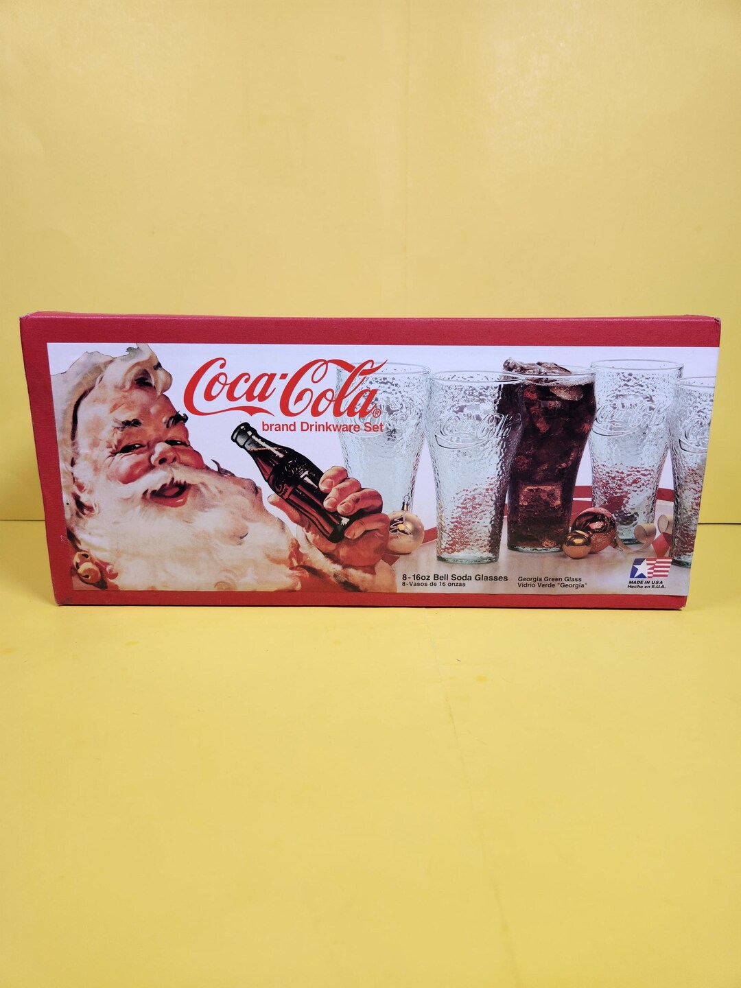 Cola Example Indiana Set of 8 Indiana Glass Coca-cola Brand Drinkware, Made in the USA - Etsy