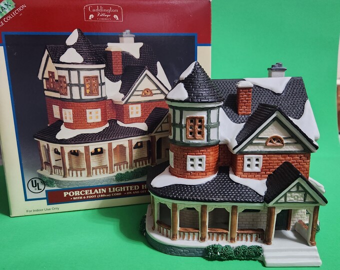 Lemax Caddington Village Porcelain Lighted House, 1998 free Shipping Etsy