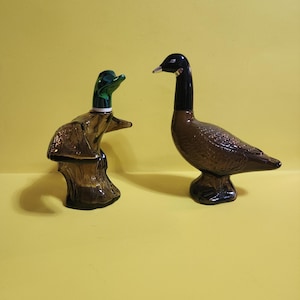 Set of 2 Avon Cologne Bottles Featuring a Mallard Duck and Canadian Goose  **Free Shipping**