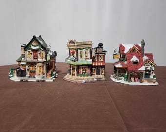 Set of 3 Christmas Houses Including: a Bed & Breakfast, a Restaurant and Christmas Shoppe