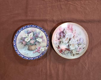 Various Lena Liu Flower Plates w/COAs  **Free Shipping**