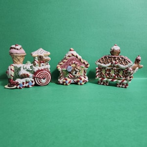 Fitz & Floyd Candy Lane Express Train Christmas Set, 2001  **Free Shipping**