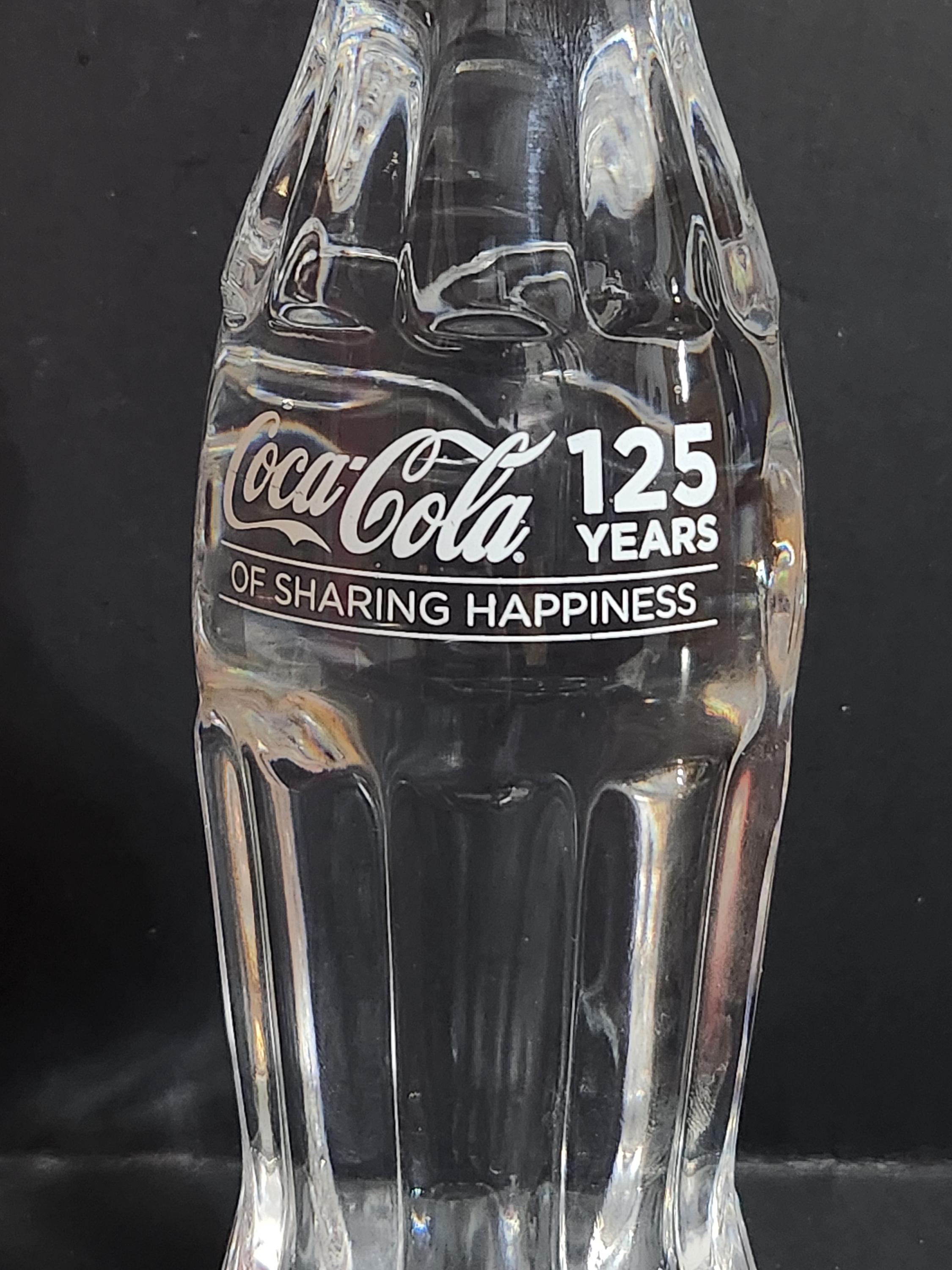Coca-cola 125th Anniversary Crystal Commemorative Bottle With