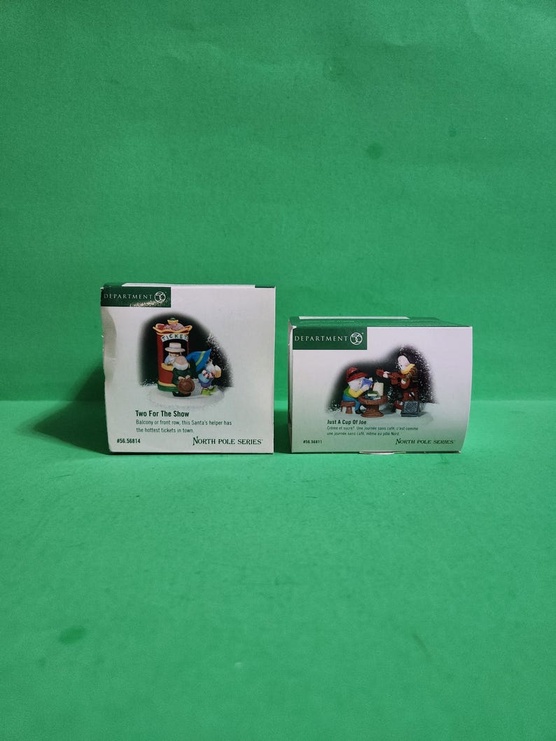 Department 56 North Pole Series Just A Cup Of Joe & Two For The Show - Thumbnail 4