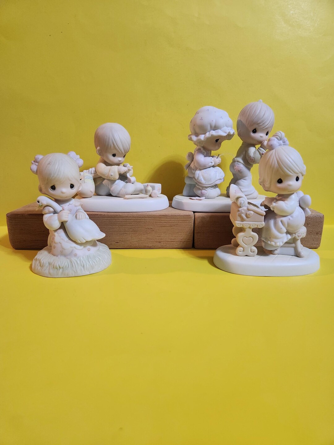 Group of 4 Love Themed Precious Moments Figurines **free Shipping