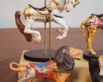 Complete Franklin Mint Treasury of the Carousel Art W/coa's, 1988