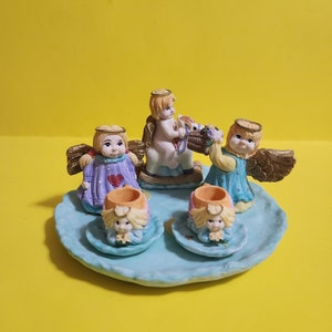 Heavenly Angel/Cherub Mini Resin Tea Set  **Free Shipping**