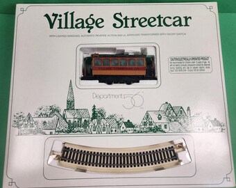 Conjunto de tranvía de pueblo de Department 56