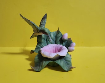 Ceramic/Porcelain Crystal Cathedral Ministries Hummingbird Club Hummingbird Figurine, 1999  **Free Shipping**