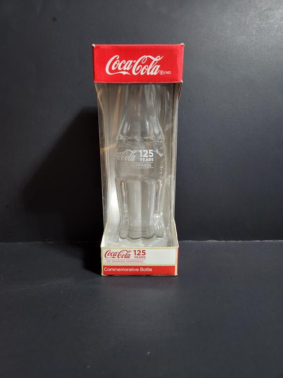 Coca-cola 125th Anniversary Crystal Commemorative Bottle With