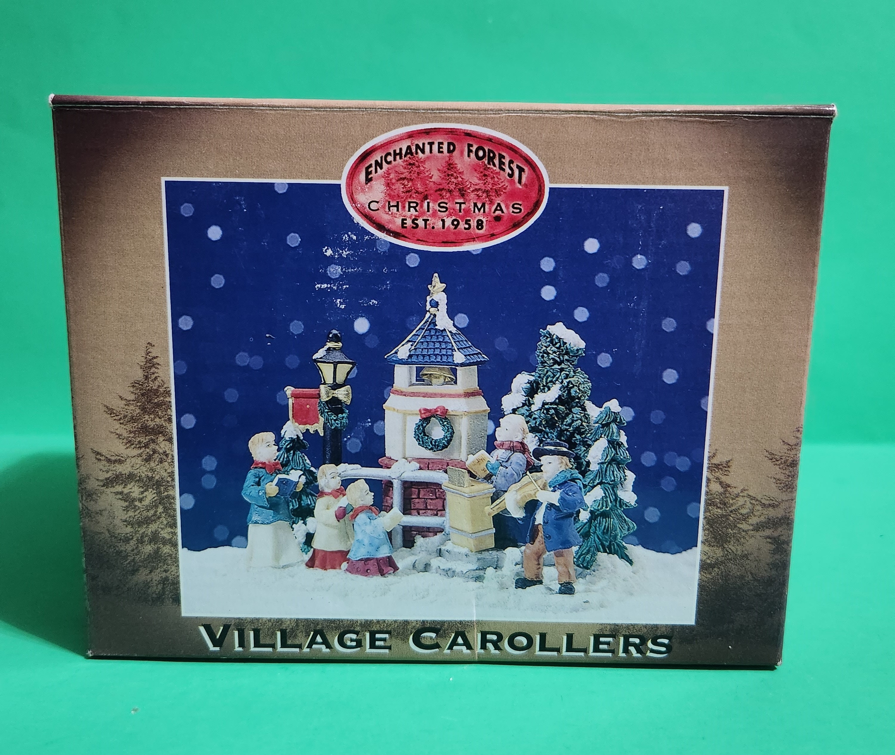Enchanted Forest Christmas Village Carollers Christmas Figurine, 1999