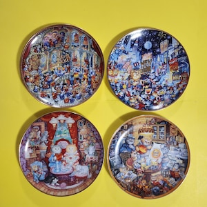 Various Fine Porcelain Cat Plates by Bill Bell, The Franklin Mint  **Free Shipping**