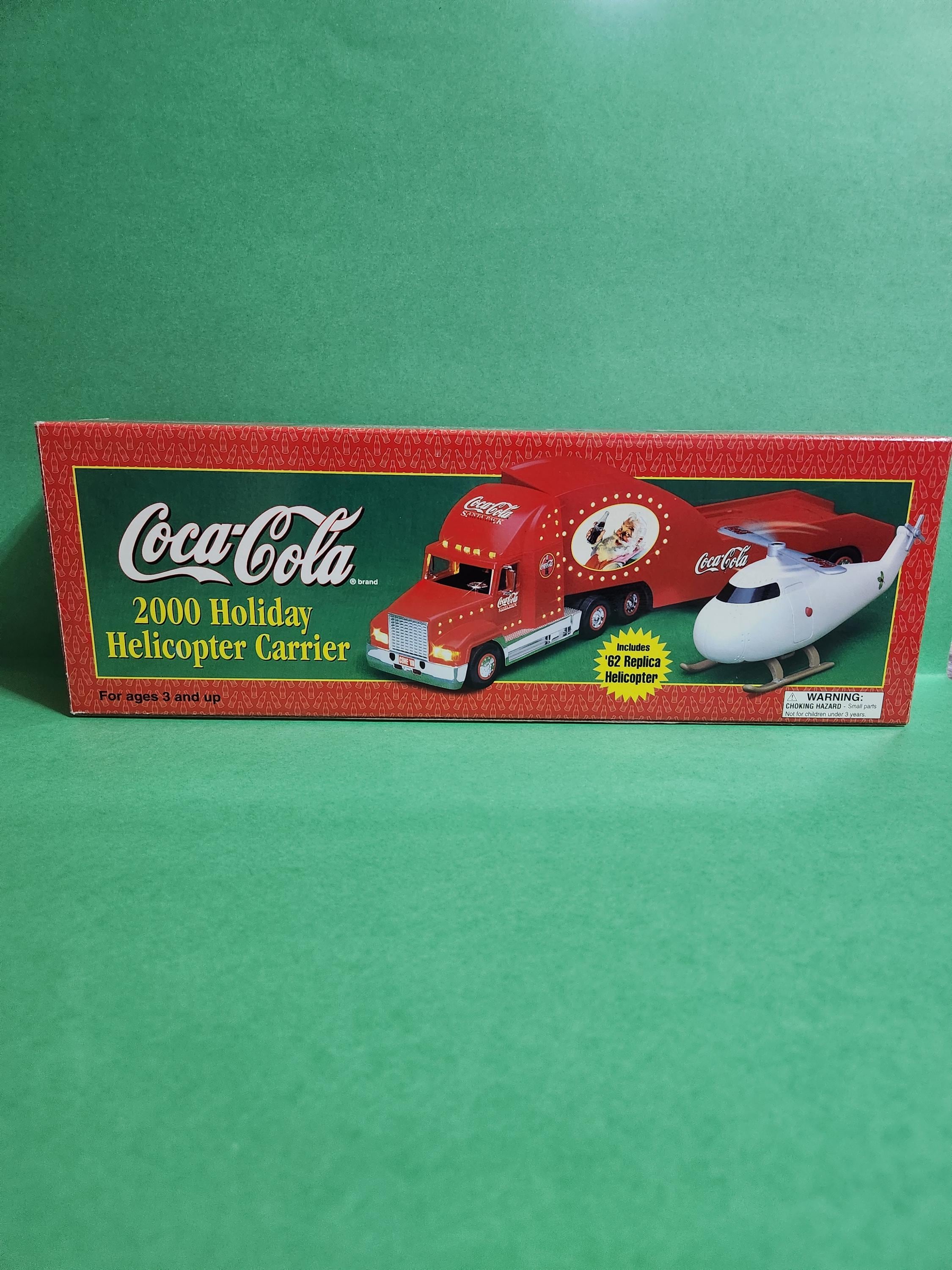 Coca-cola 2000 Holiday Helicopter Carrier With Battery Operated