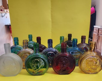 13 Wheaton First Edition President Carnival Glass Decanters, Each One is Different **Free Shipping**