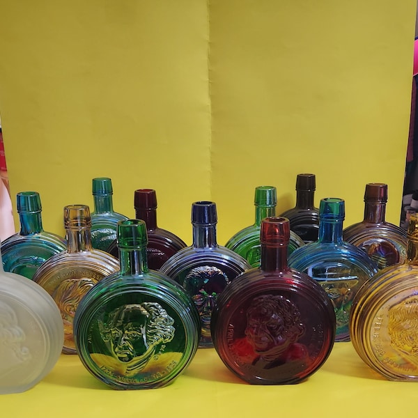 13 Wheaton First Edition President Carnival Glass Decanters, Each One is Different **Free Shipping**