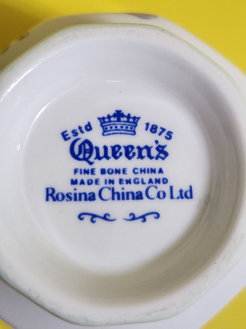 Rosina China Co Queen's Fine Bone China Teacup and Saucer Etsy