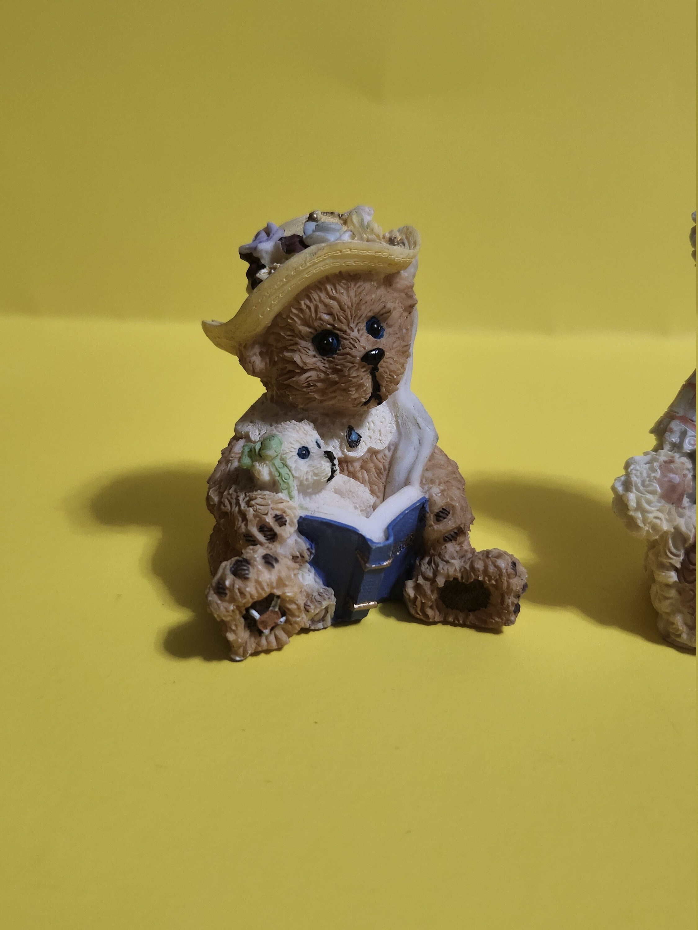Set of 2 Different Teddy Bear Figurines free Shipping Etsy