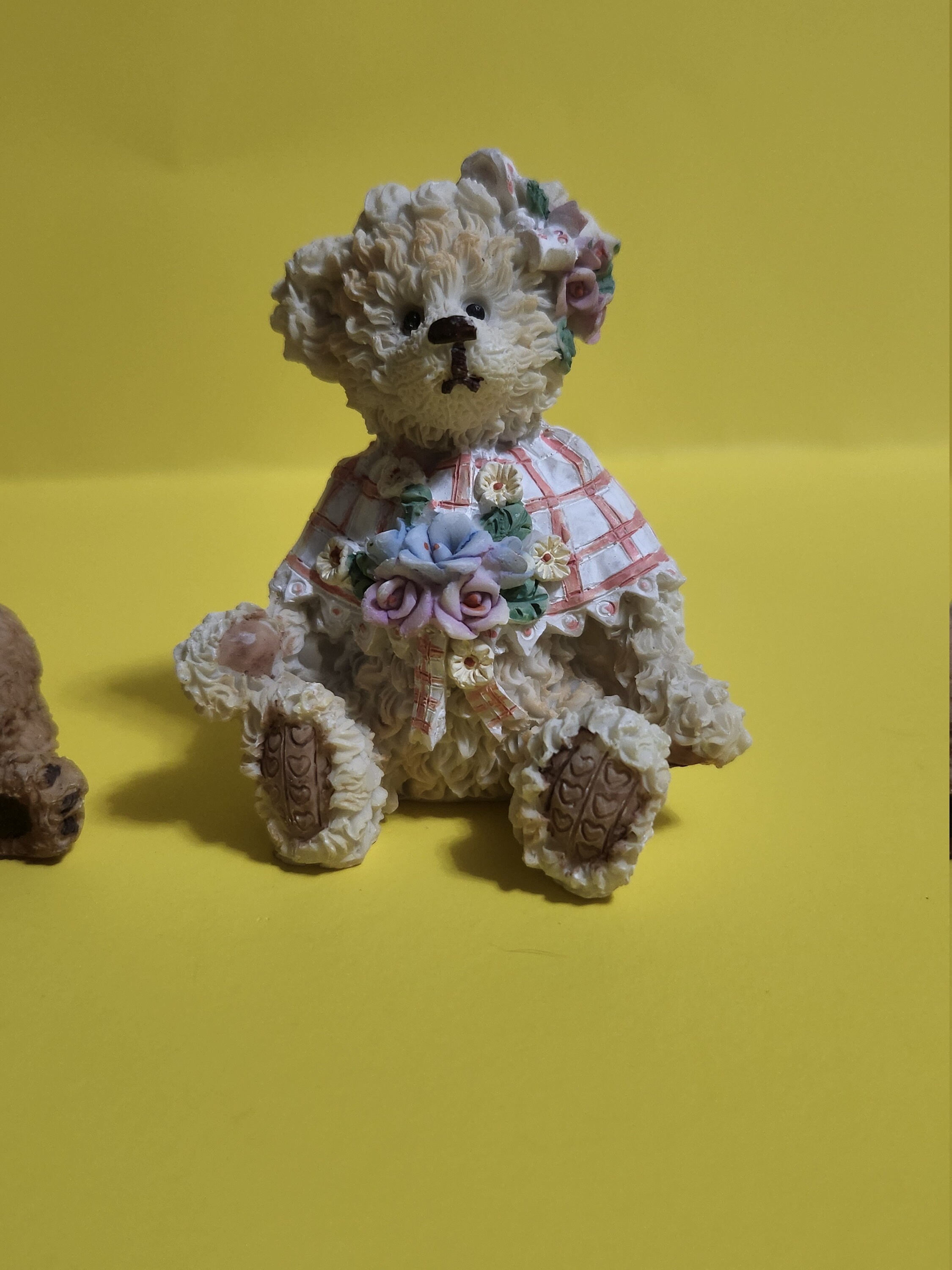 Set of 2 Different Teddy Bear Figurines free Shipping Etsy