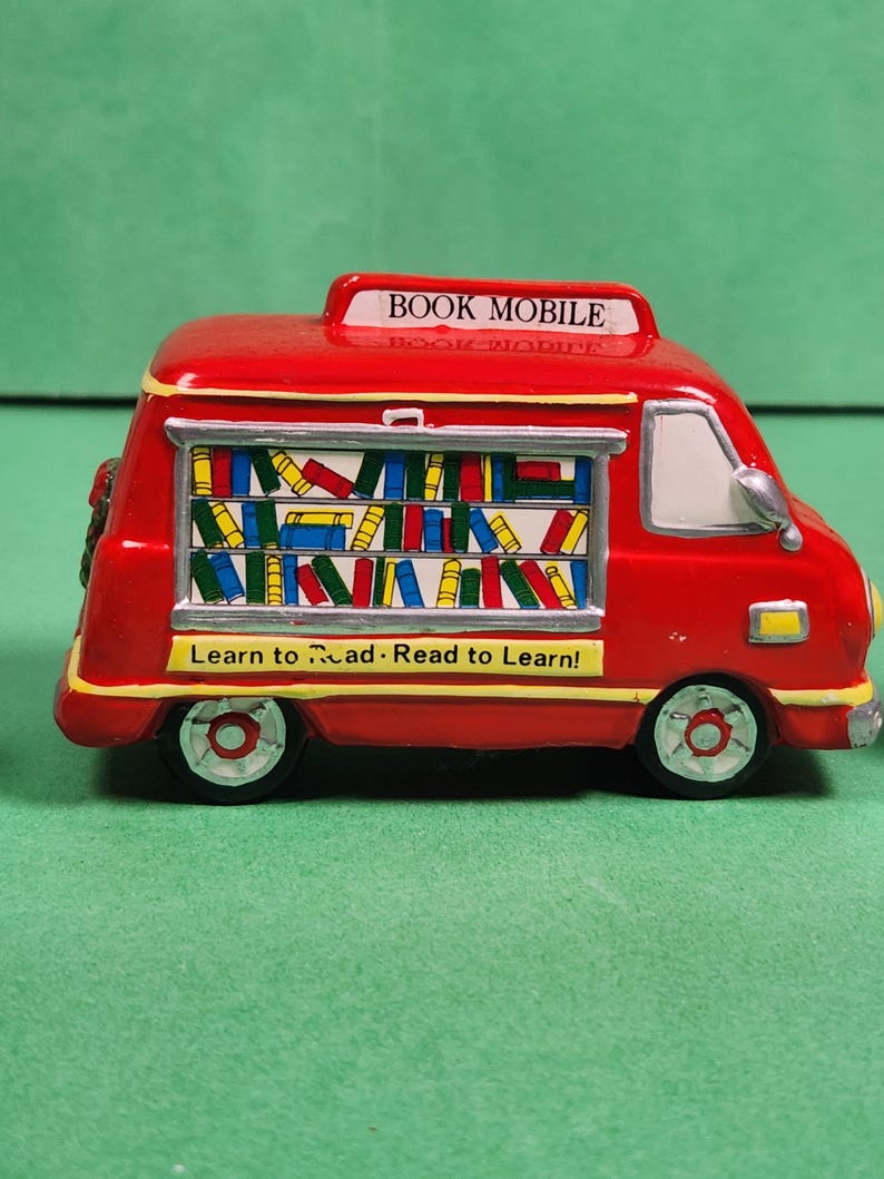 Department 56 The Original Snow Village Check It Out Bookmobile - Thumbnail 5