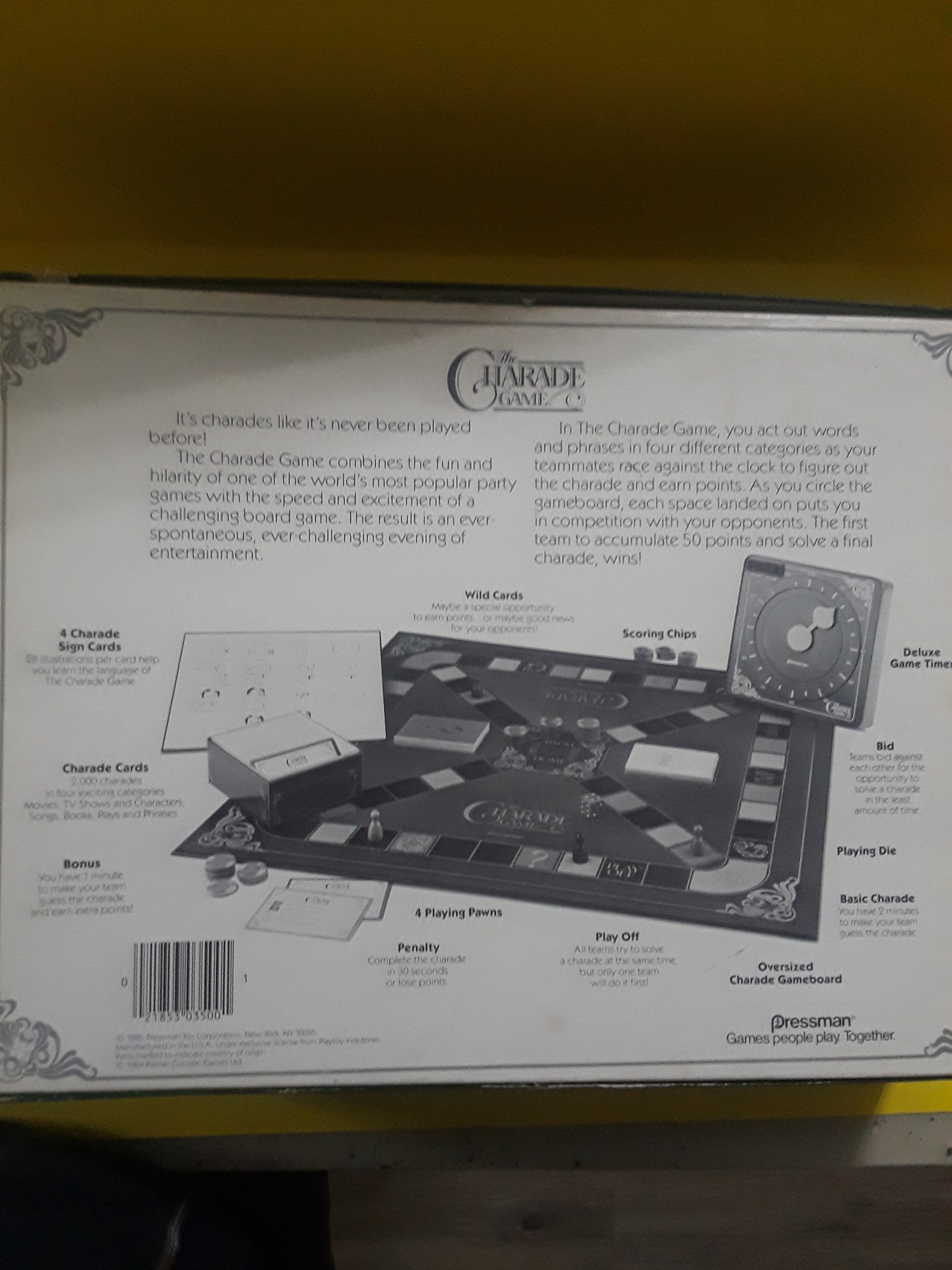 1985 Pressman the Charade Game Made in the USA 99% Complete - Etsy