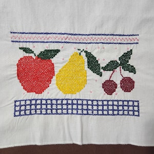 Hand Embroidered Fruit Cotton Towel, 33 X 19 Inches  **Free Shipping**