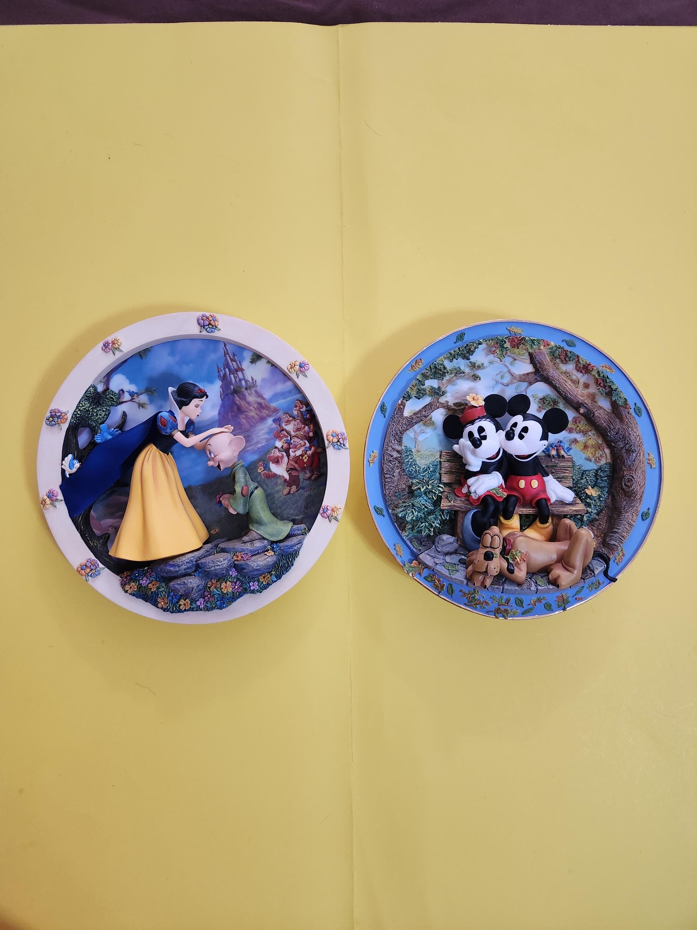 Various 3D Disney Plates From the Bradford Exchange Including
