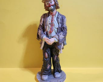 Limited Edition Emmitt Kelly Jr. Wishful Thinking Ceramic/Porcelain Clown Figurine Exclusively from Flambro, Numbered  **Free Shipping**