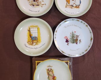 Various Porcelain Holly Hobbie Plates