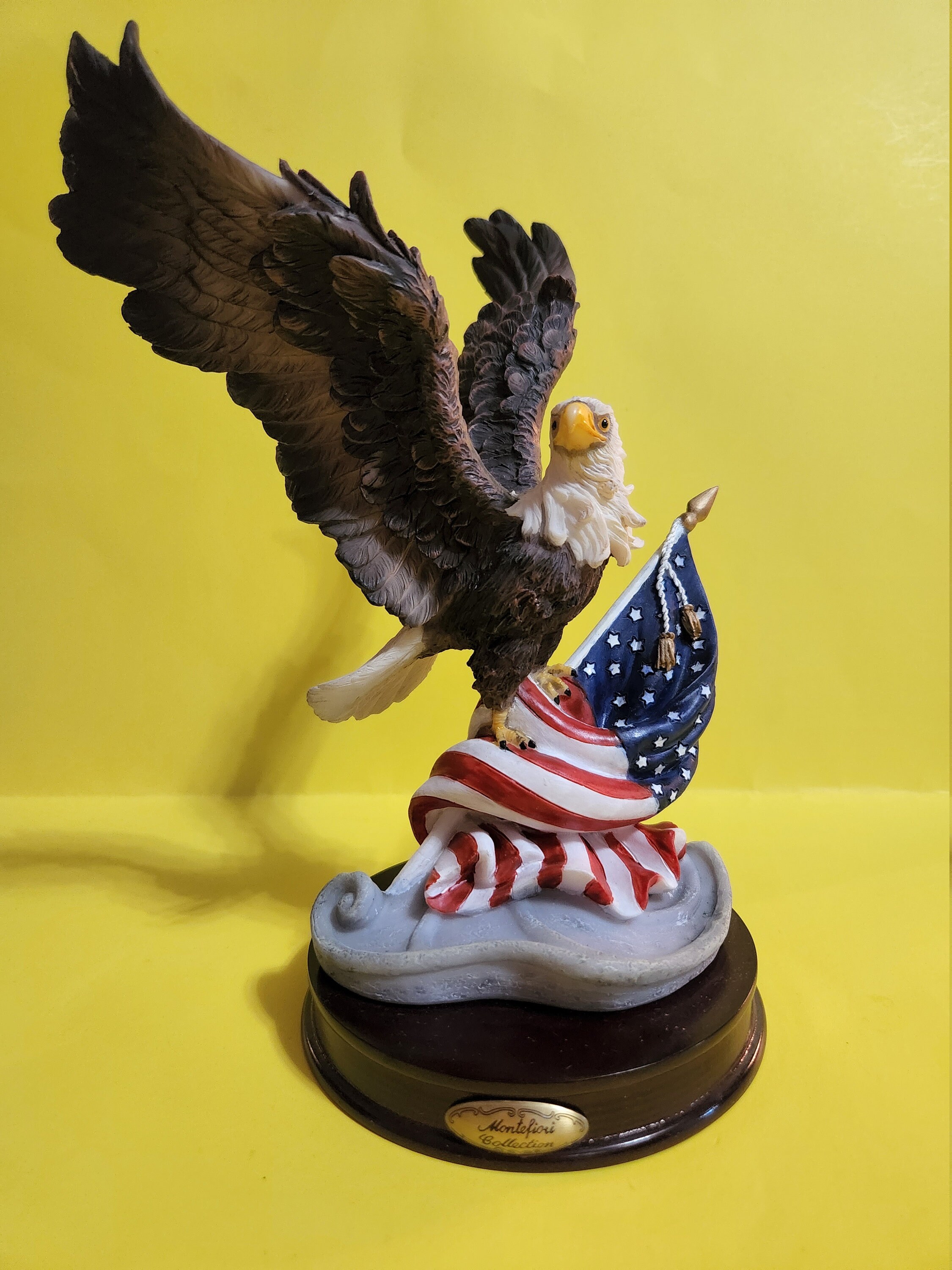 Montefiori Collection Bald Eagle on Wooden Platform Featuring - Etsy