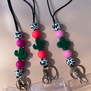 Cactus Boho Teacher Lanyard Personalized Lanyard
