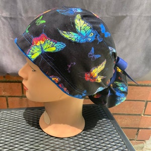 Butterflies Ponytail Scrub cap Surgical cap