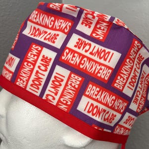 Breaking News Pixie Unisex Surgical Scrub Cap