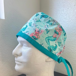 Mermaid Pixie Unisex Scrub Cap Surgical Cap Male Cap Female Cap