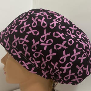 Breast Awareness Surgical Scrub Cap Nurse Tech Doctor Cap